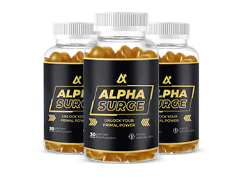 Alpha Surge three bottles
